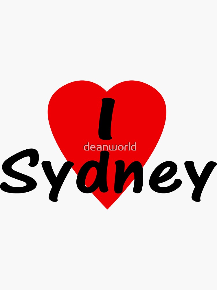 "I Love Sydney Australia TShirt & Sticker" Sticker by deanworld Redbubble