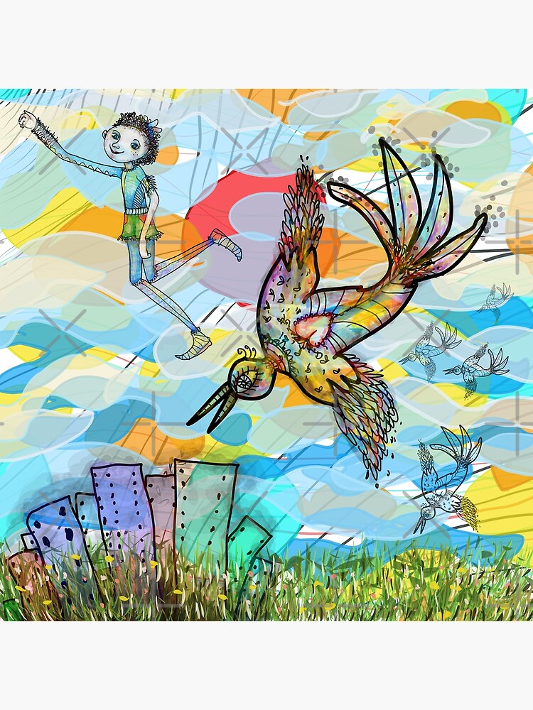 The Boy, The Bird and the Flying Dream (II) by aremaarega