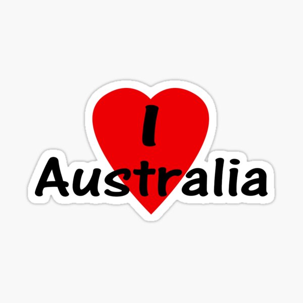 Item preview, I Love Australia - T-Shirt & Sticker designed and sold by deanworld.