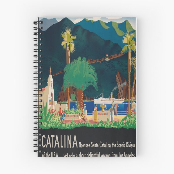 Item preview, Catalina vintage travel poster designed and sold by stickart-marek.