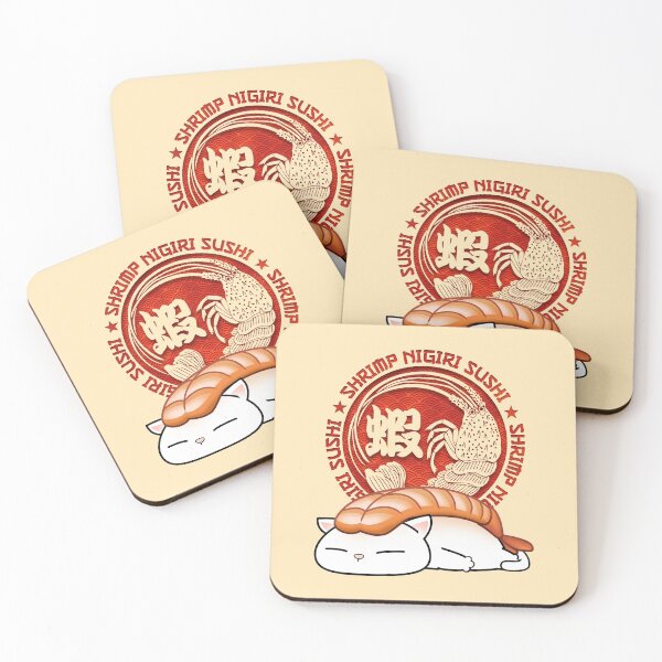 Item preview, Chubby Cats Shrimp Sushi Cat designed and sold by Takeda-art.