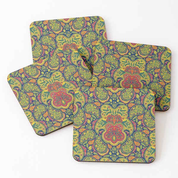 Item preview, Vibrant Paisley Pattern in Red, Yellow, Green, Pink & Blue designed and sold by somecallmebeth.
