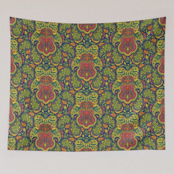 Item preview, Vibrant Paisley Pattern in Red, Yellow, Green, Pink & Blue designed and sold by somecallmebeth.