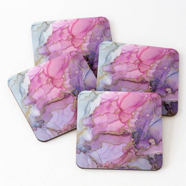 Item preview, Magenta Gold Marble Abstract Ink designed and sold by Olga Shvartsur.