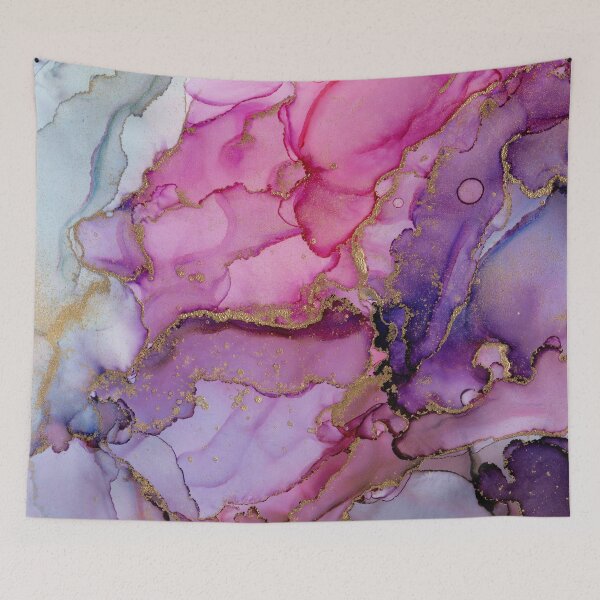 Item preview, Magenta Gold Marble Abstract Ink designed and sold by Olga Shvartsur.