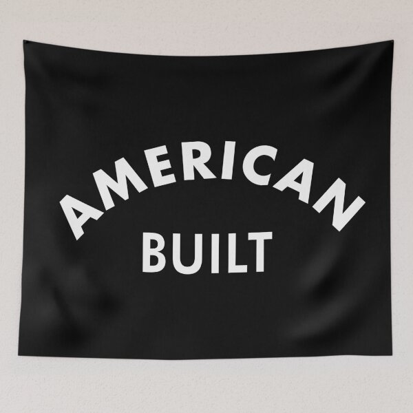 Item preview, AMERICAN BUILT WHITE TEXT designed and sold by aydapadi.