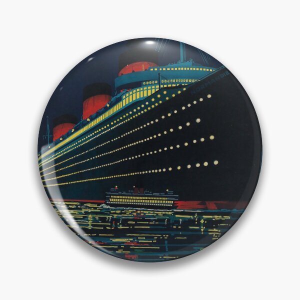 Item preview, Normandie French Line vintage travel poster designed and sold by stickart-marek.