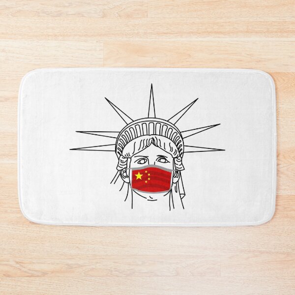 Item preview, Covid19 Statue of Liberty Mask China White designed and sold by mistergoodiez.