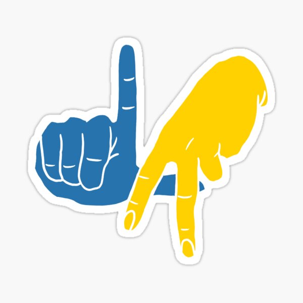 LA Hand Sign Sticker
