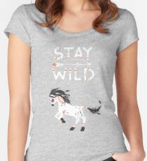 Stay Wild Women's Fitted Scoop T-Shirt