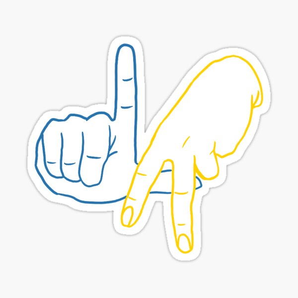 LA Hand Sign Sticker