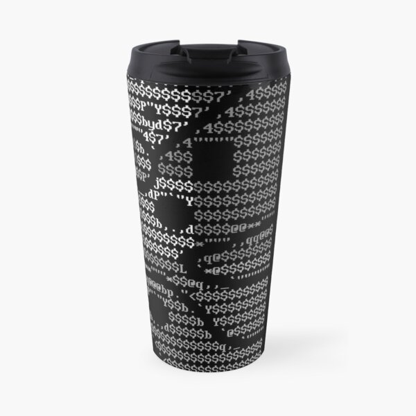 Kandinsky-style abstract ASCII art Travel Mug