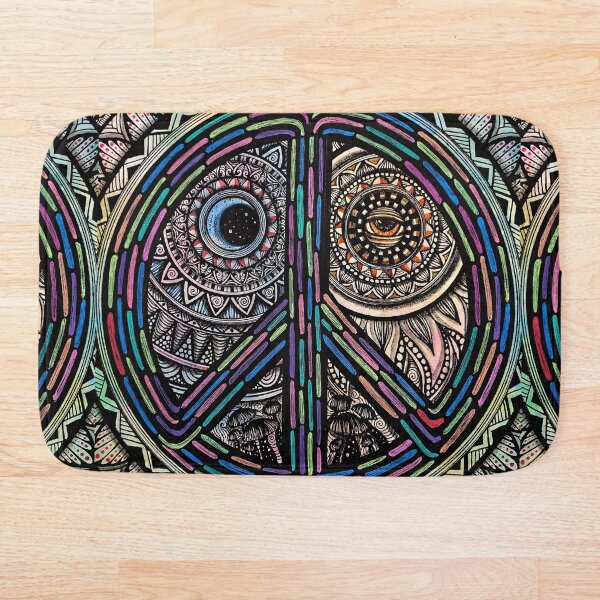 Item preview, Trippy PEACE Sun and Moon Mandala designed and sold by mayescol.