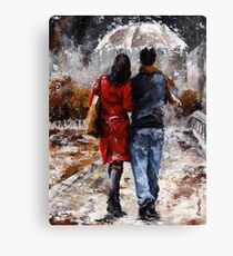 Rainy day 05 - Walking in the rain Canvas Print