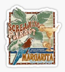 screaming parrot beach bar Sticker