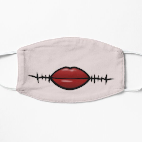 Stitched Lips (red) Flat Mask