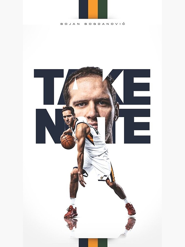 Bojan Bogdanovic Basketball Paper Poster Jazz 2 - Bojan Bogdanovic - T-Shirt