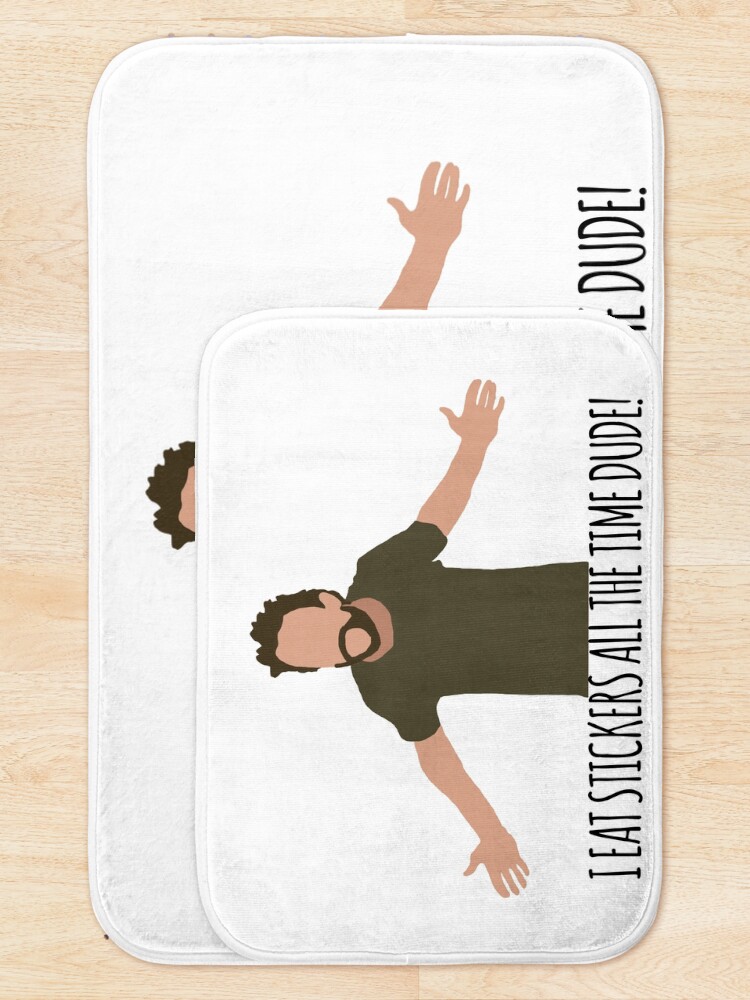 Alternate view of I Eat Stickers All The Time Dude Bath Mat