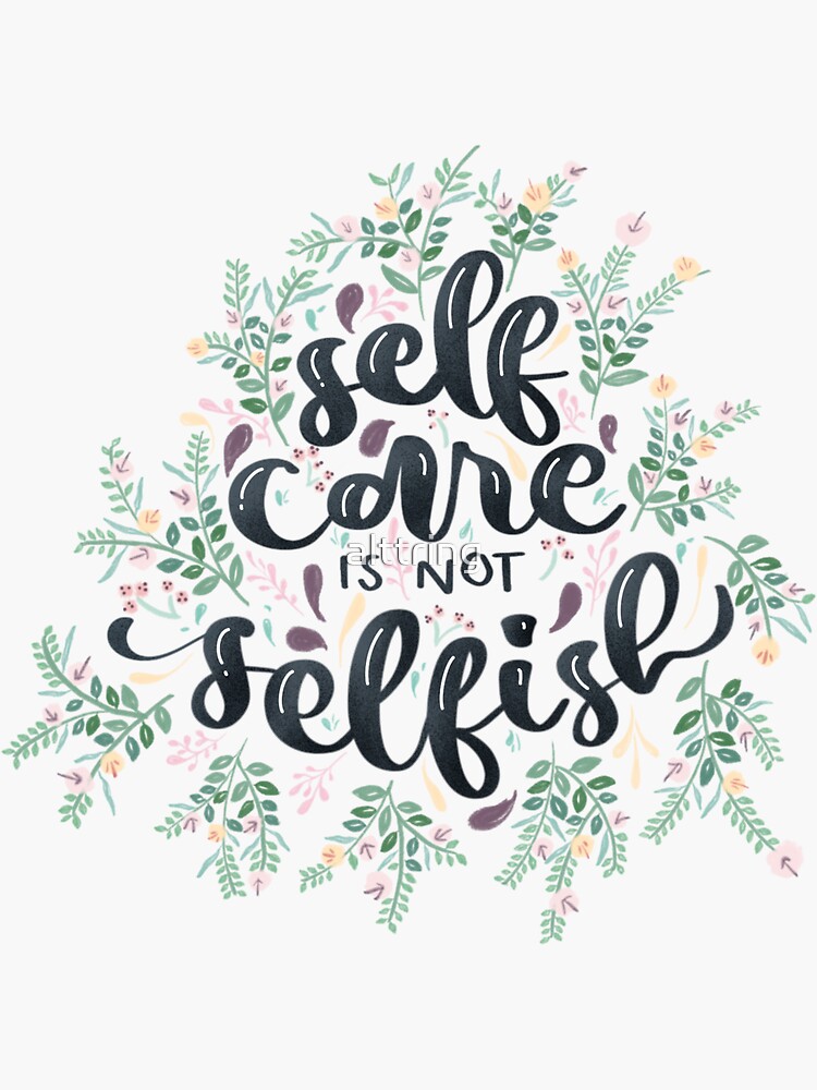Thumbnail 3 of 3, Sticker, Self Care designed and sold by alttring.