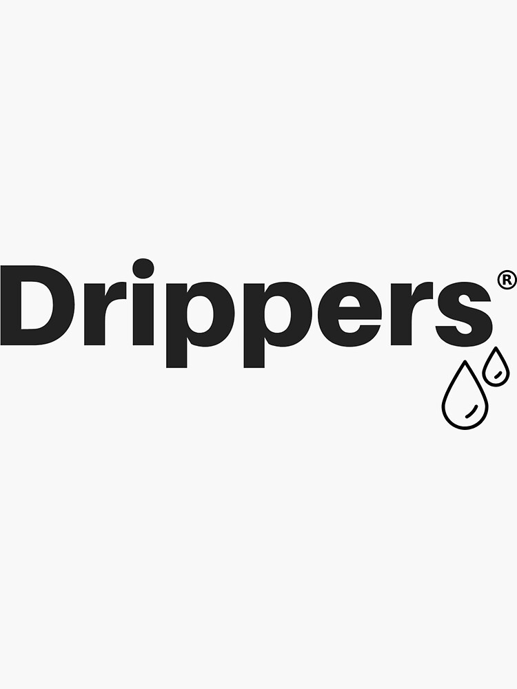 "Drippers Tshirt original black on white edition Art trend" Sticker by