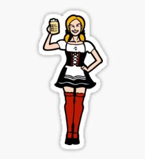 Oktoberfest frau sexy dirndl bier beer Sticker