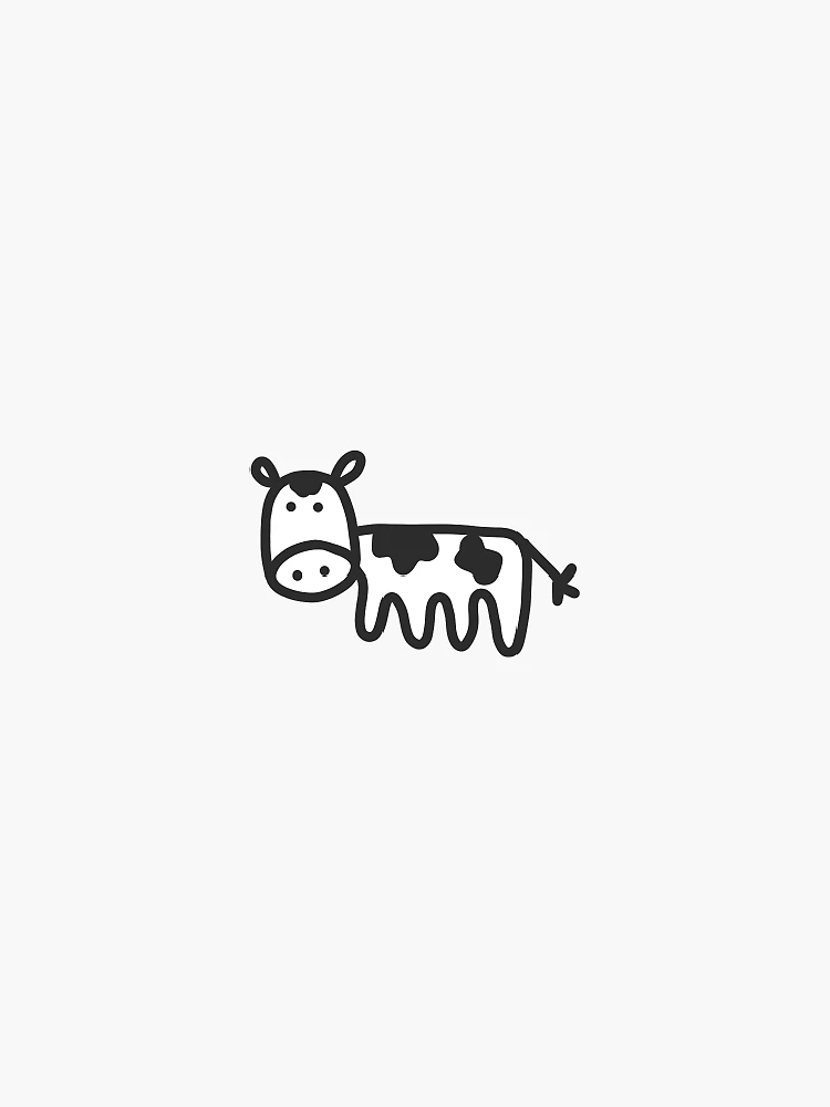 Black White Stickers, Stickers Laptop Cows, Christmas Sticker