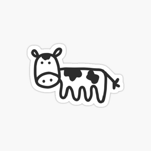 Mini Cow Stickers for Sale