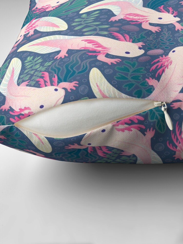 Thumbnail 2 of 4, Pillow, Axolotls designed and sold by doomed-dreamer.