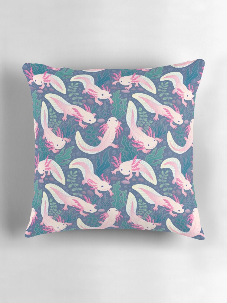 Thumbnail 3 of 4, Pillow, Axolotls designed and sold by doomed-dreamer.
