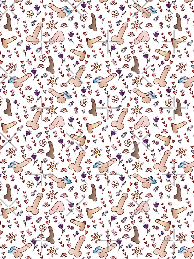 Penis dick pattern Edit Leggings by Milatoo