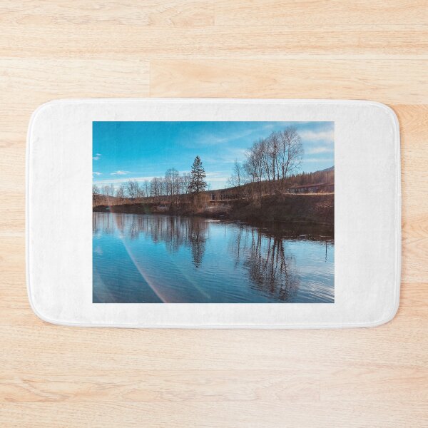 Item preview, Beautiful mountains river and blue sky in Sweden designed and sold by Sasas Design.