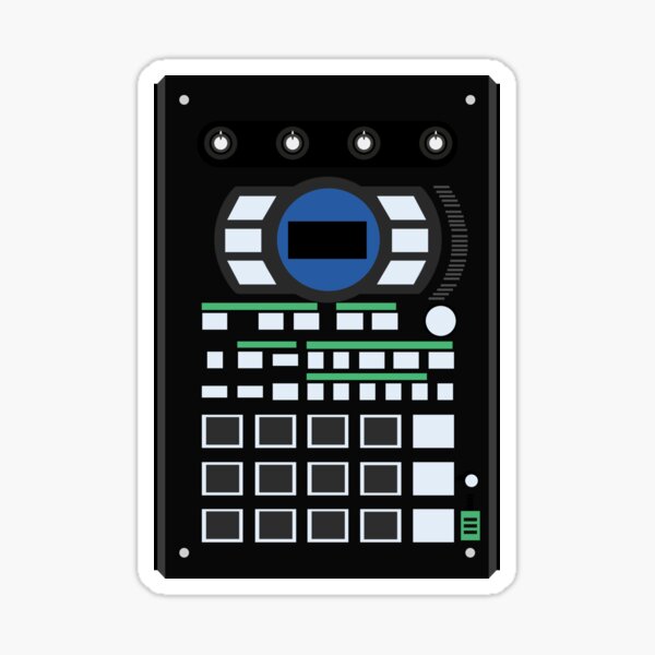 Black SP 404 - Producer Life Gear - Iconic Beat Machine Series #4 (Black - No Text) Sticker