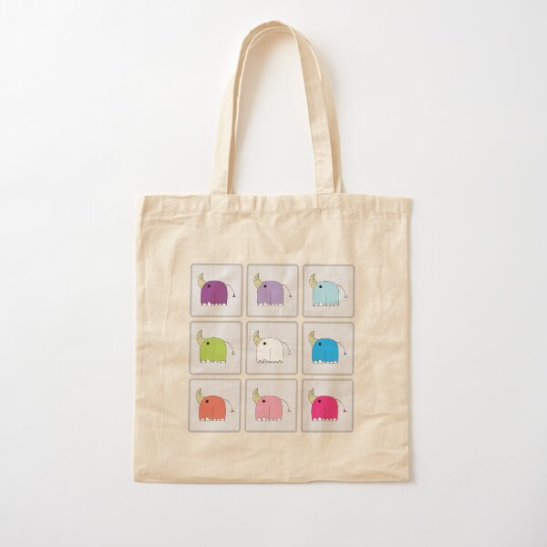 TILED RHINOCORNS Cotton Tote Bag