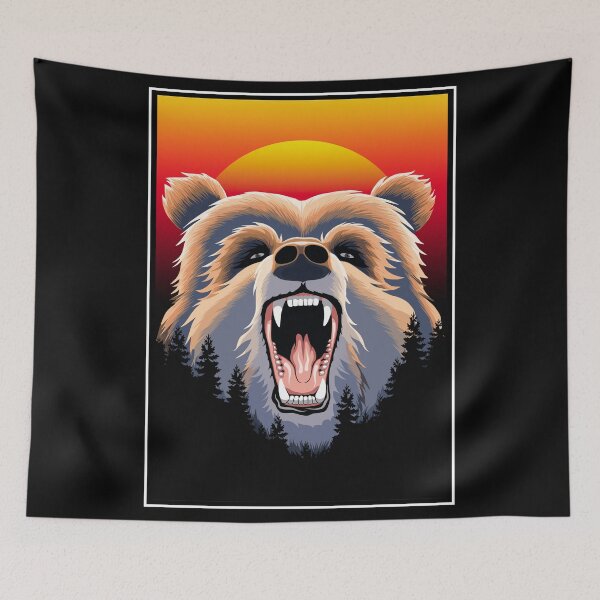Item preview, Roaring Grizzly Bear Face designed and sold by TMBTM.