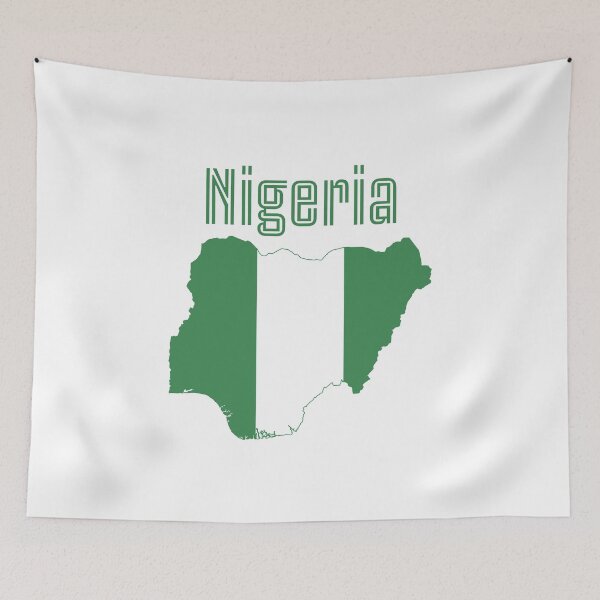 Item preview, Nigeria Flag Nation Outline  designed and sold by justaNBAfan2.