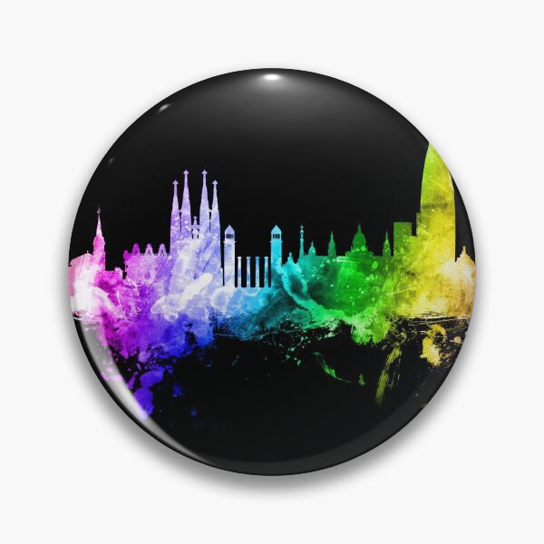 Item preview, Barcelona Spain Skyline designed and sold by ArtPrints.
