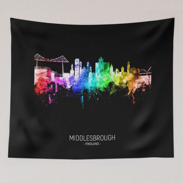 Item preview, Middlesbrough England Skyline designed and sold by ArtPrints.