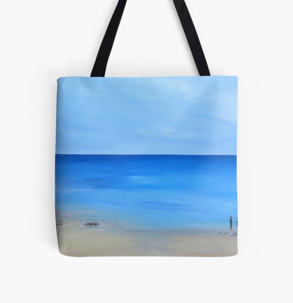 Paysage marin, océan et plage Tote bag doublé