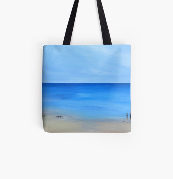 Paysage marin, océan et plage Tote bag doublé