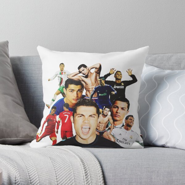 Cristiano Ronaldo collage Throw Pillow