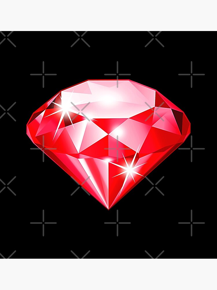 Red Diamond, Ruby, shiny rhinestone, gem. Red sparkle