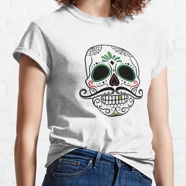 Homme Gothique Jour des morts jeunes mariés sugar skull t-shirt s-xxl 