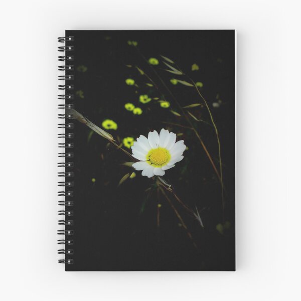 Item preview, Daisy On Black Background With Small Yellow Flowers designed and sold by Capuletdesigns.
