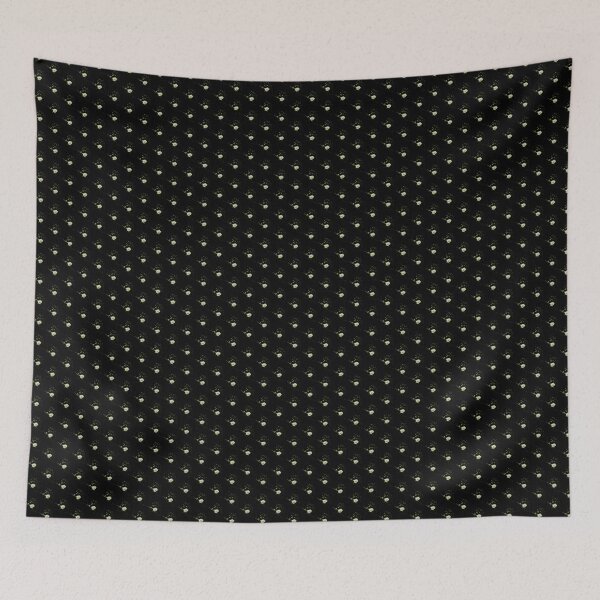 Item preview, Daisy On Black Background With Small Yellow Flowers designed and sold by Capuletdesigns.