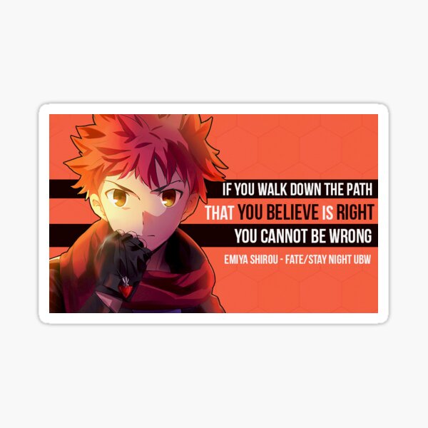 Fate Stay Night Unlimited Blade Works Ubw Shirou Gifts Merchandise Redbubble