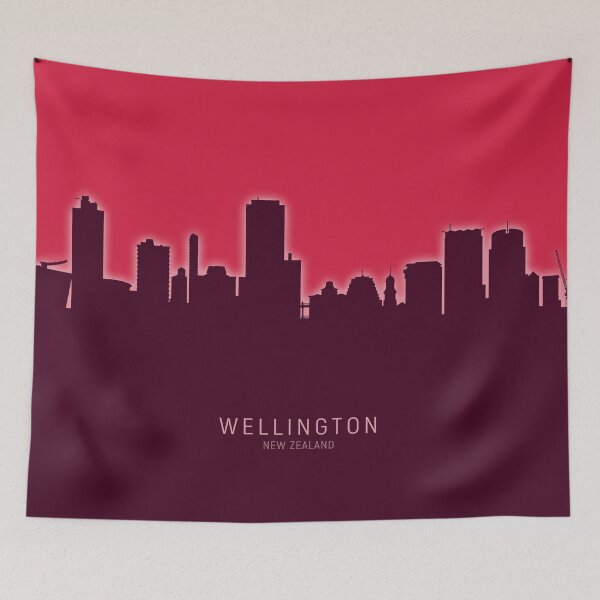 Item preview, Wellington New Zealand Skyline designed and sold by ArtPrints.