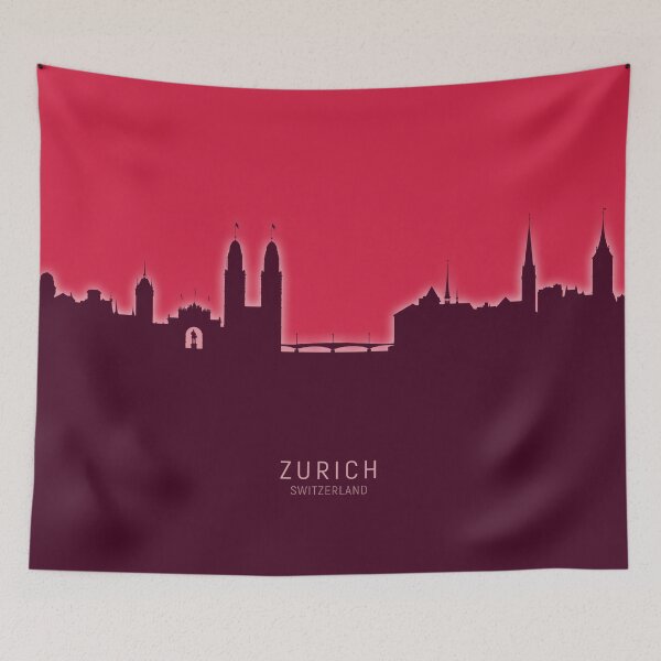 Item preview, Zurich Switzerland Skyline designed and sold by ArtPrints.