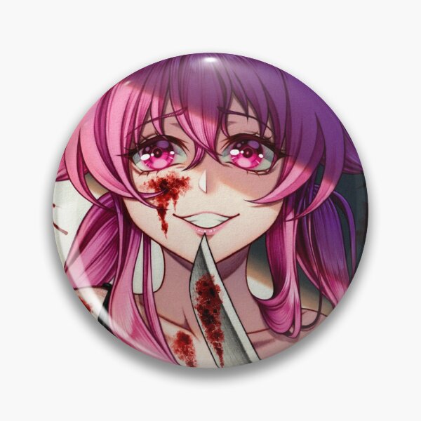 Angry Gasai Yuno Badge Future Diary Mirai Nikki Metal Brooch Soft Button  Pin Lover Creative Gift Collar Decor Customizable - Brooches - AliExpress