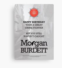 Morgan Burdett Crime Fighter Birthday Card Canvas Print