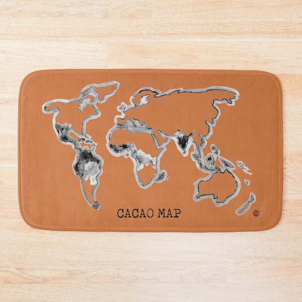 Item preview, Map of cacao origin black/brown designed and sold by Little Treats.